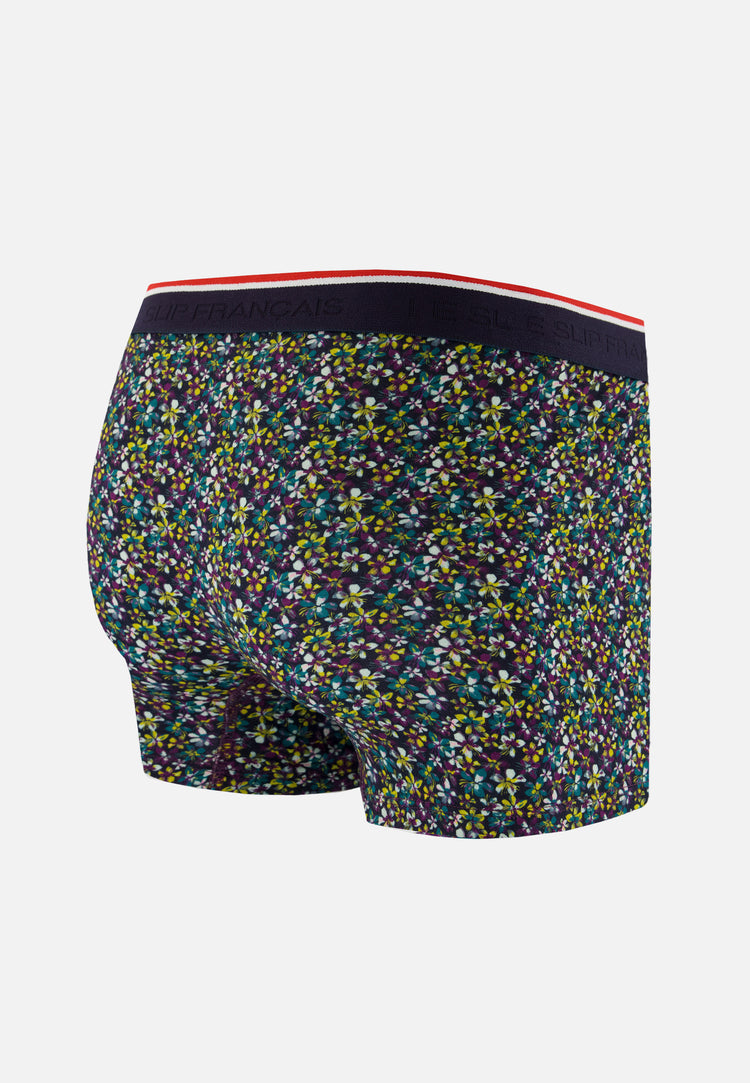 Boxer à motif bloom bleu canard en coton - Marius Bloom Bleu Canard - Le Slip Français - 8