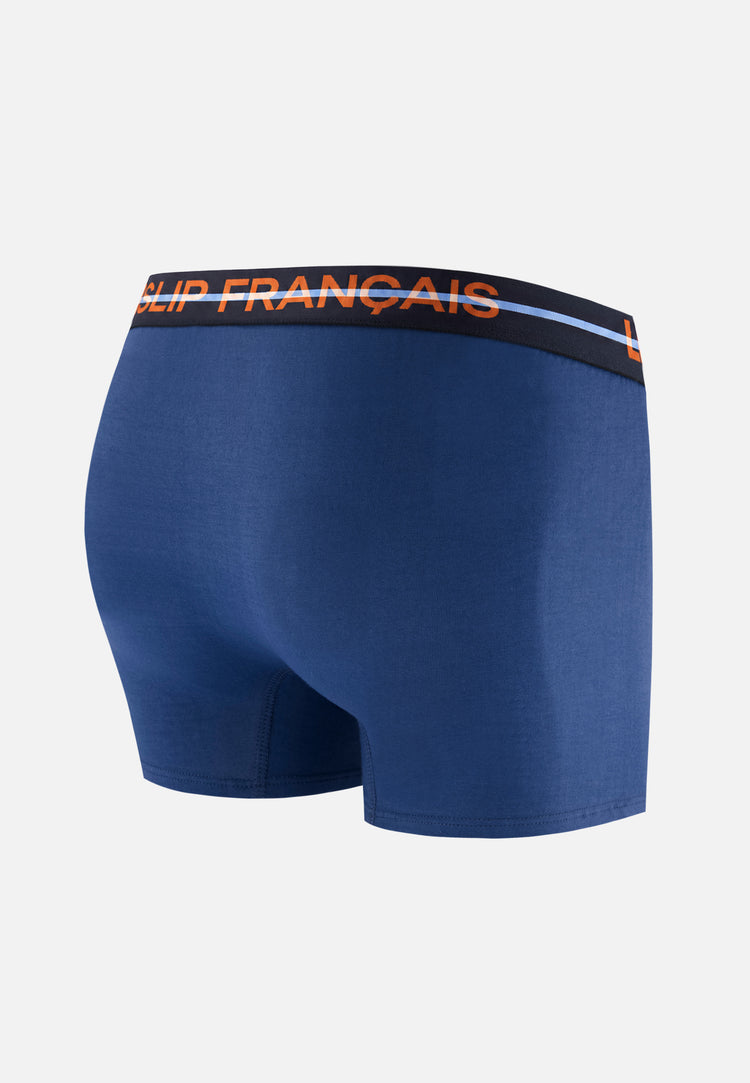 Boxer bleu en coton - Redoutable Bleu Acier - Le Slip Français - 7