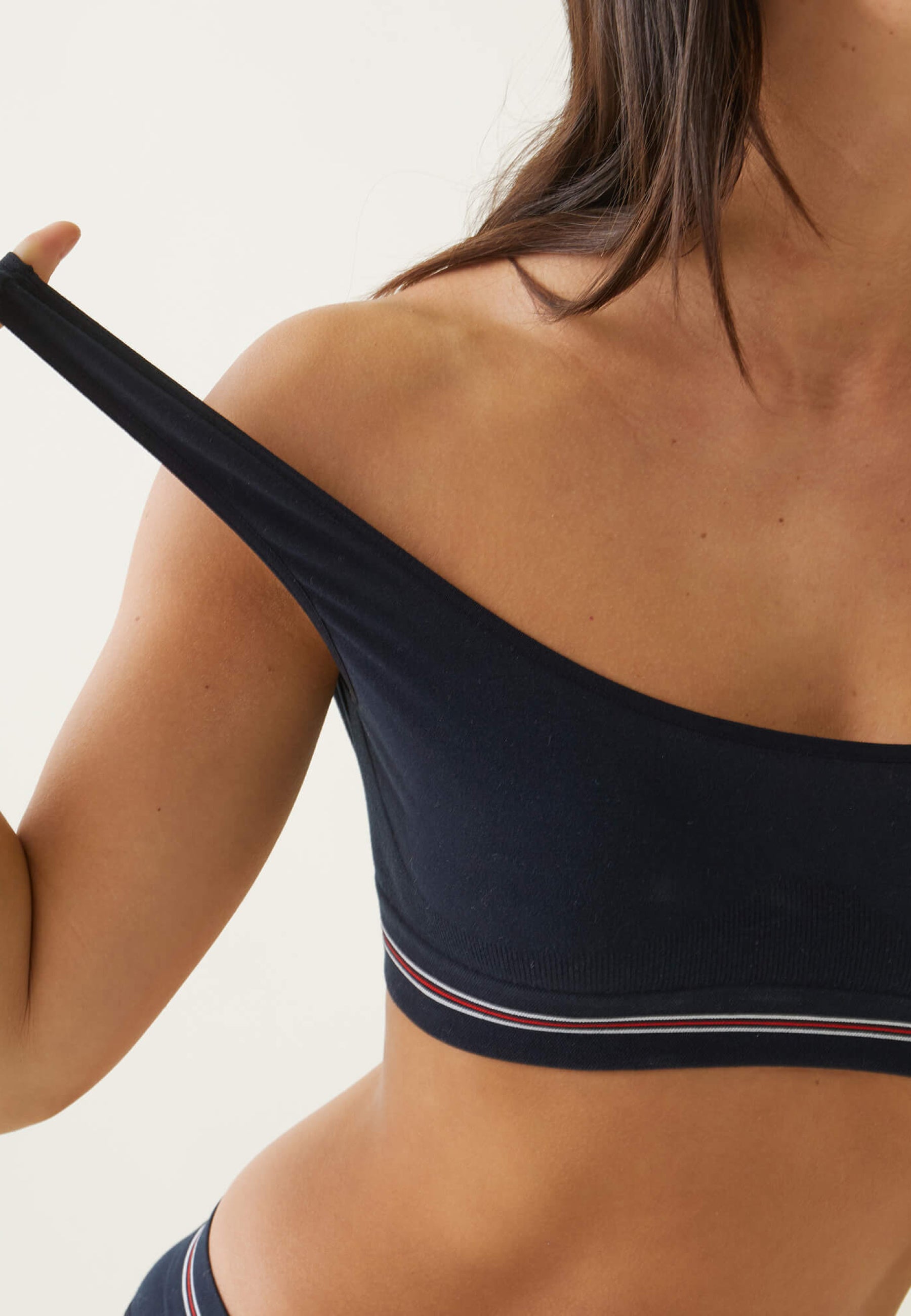 Brassière bleu marine sans couture en coton - Anais Marine Lsf - Le Slip Français -  2