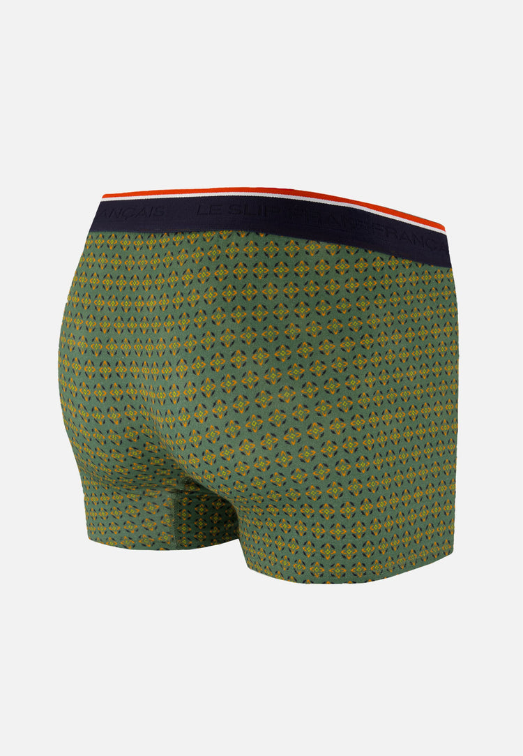 Boxer vert à motif ornement en coton - Marius Ornement Veronese - Le Slip Français - 6