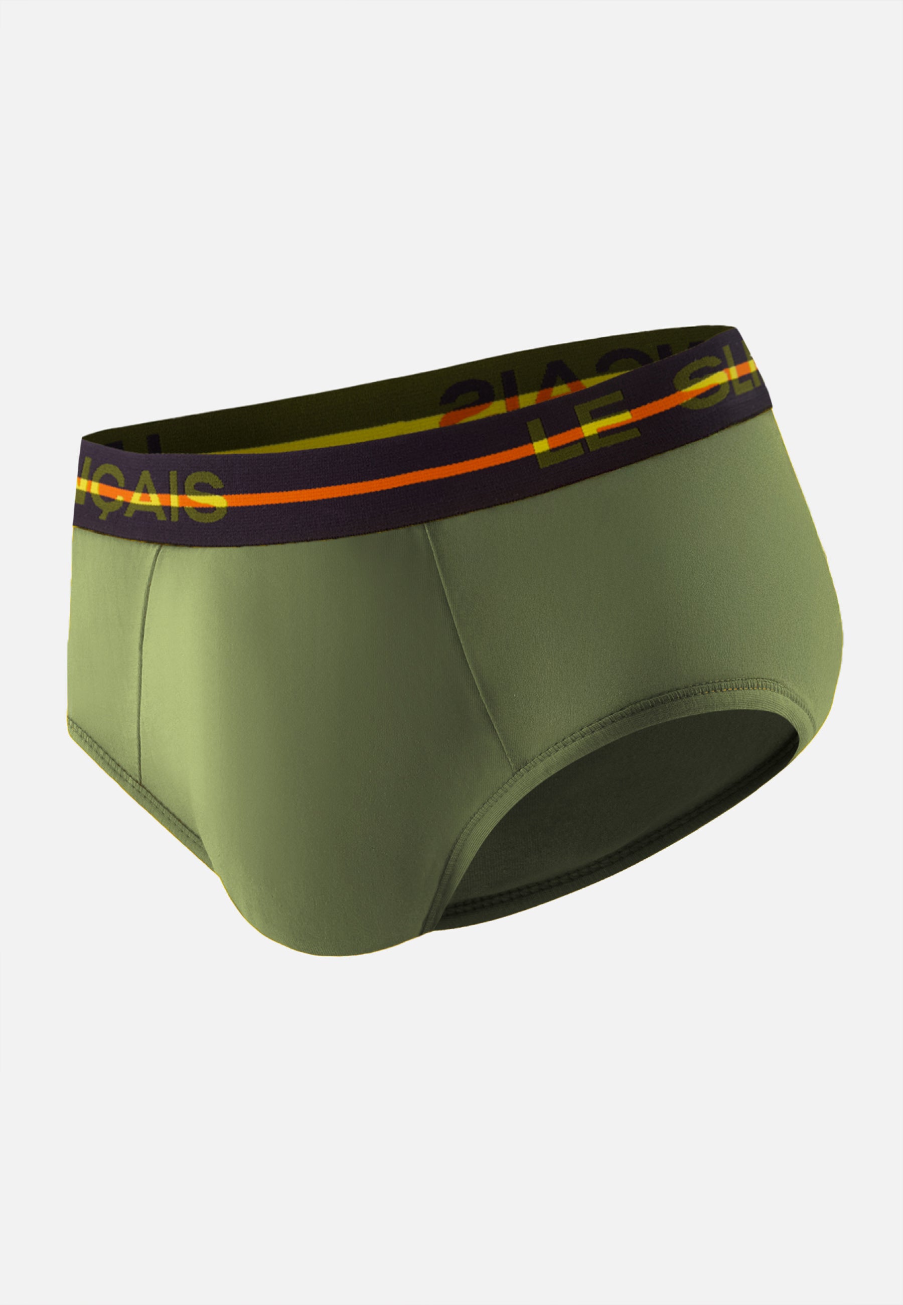 Slip vert en coton - Intrépide Kaki Veronese - Le Slip Français -  1