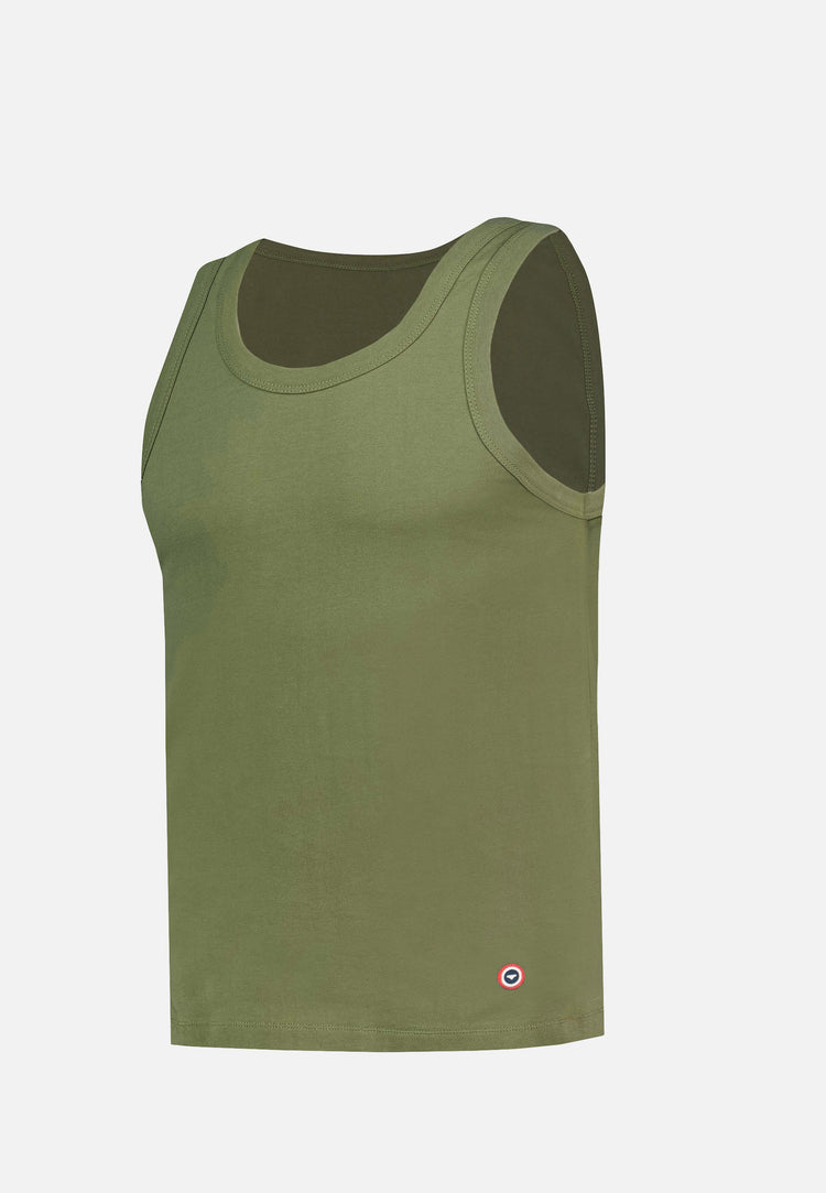 Débardeur homme vert en coton - Fulminant Kaki Veronese - Le Slip Français - 1