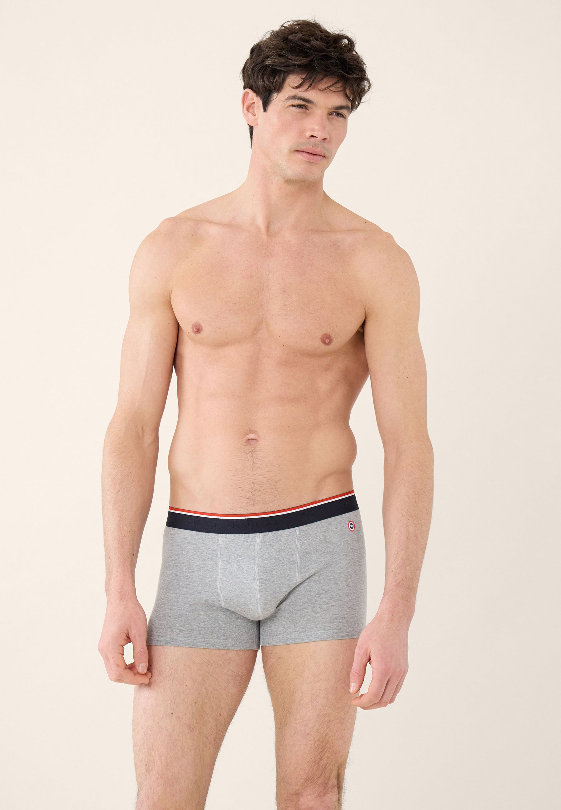Boxer gris en coton avec cocarde - Marius Gris Chine - Le Slip Français -  2