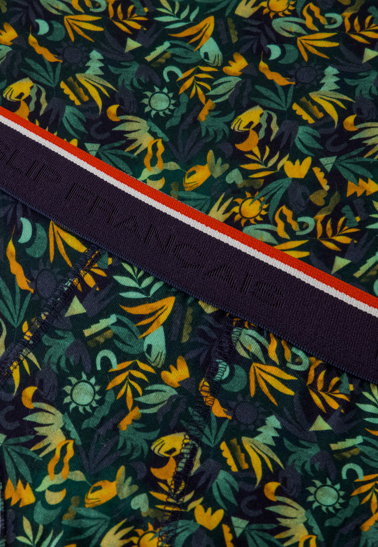 Slip vert à motif jungle en coton - Terrible Jungle Kaki Veronese - Le Slip Français - 6
