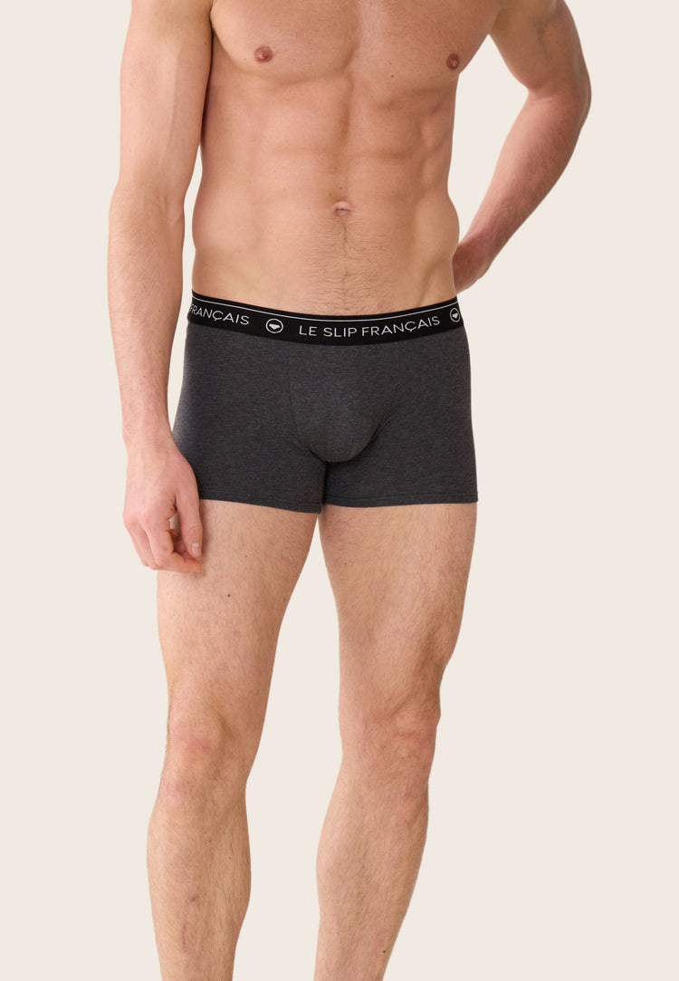 Boxer gris en coton - Redoutable Gris Anthracite - Le Slip Français - 5