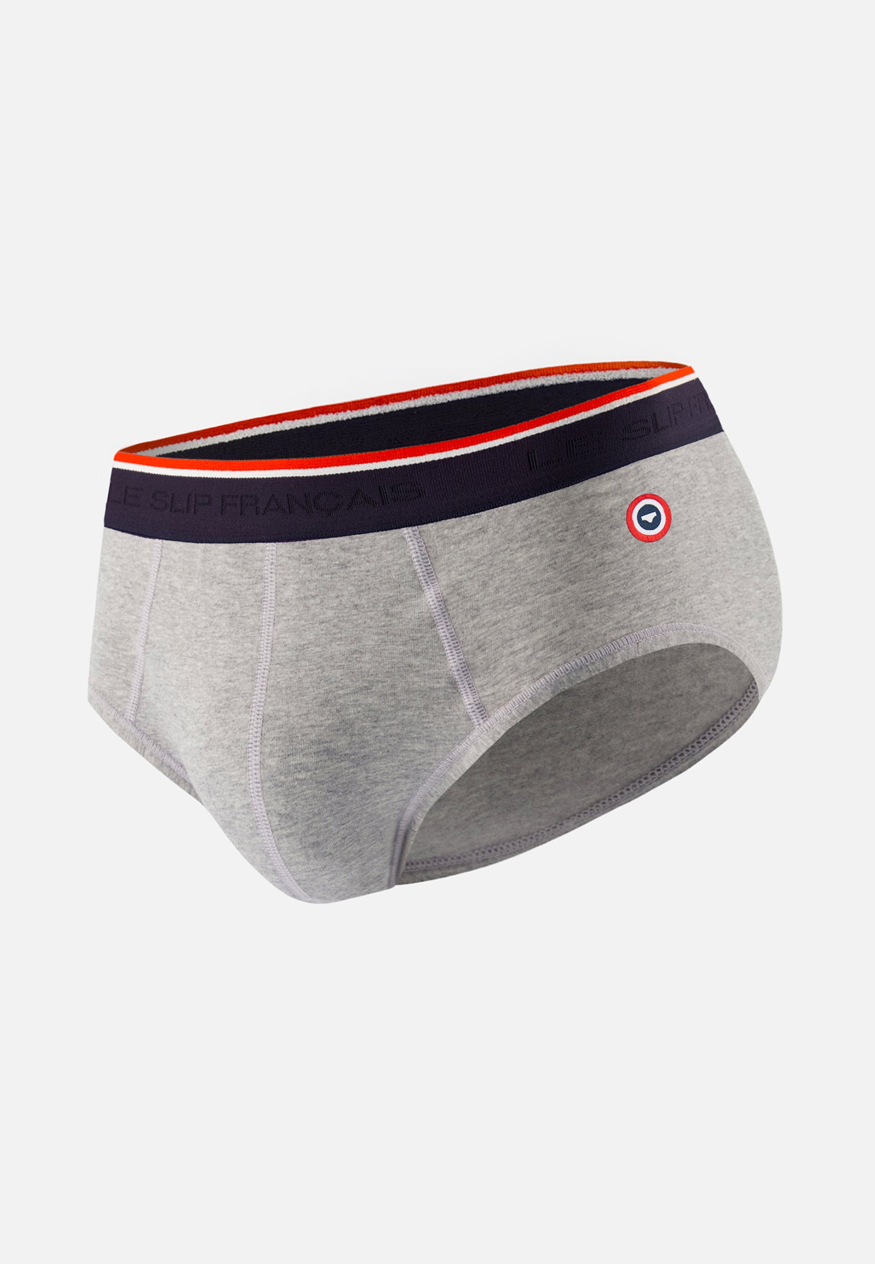 Slip gris en coton avec cocarde - Terrible Gris Chine - Le Slip Français -  1