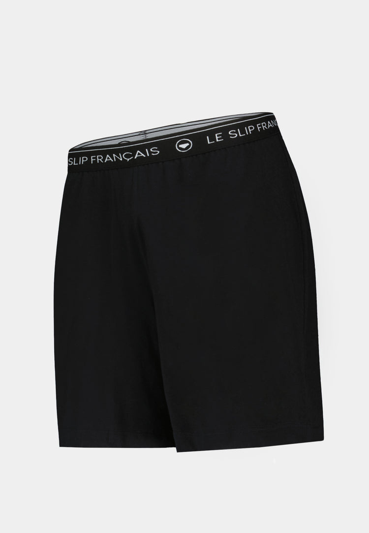 Bas de pyjamas court noir en coton - Invincible Noir - Le Slip Français - 1