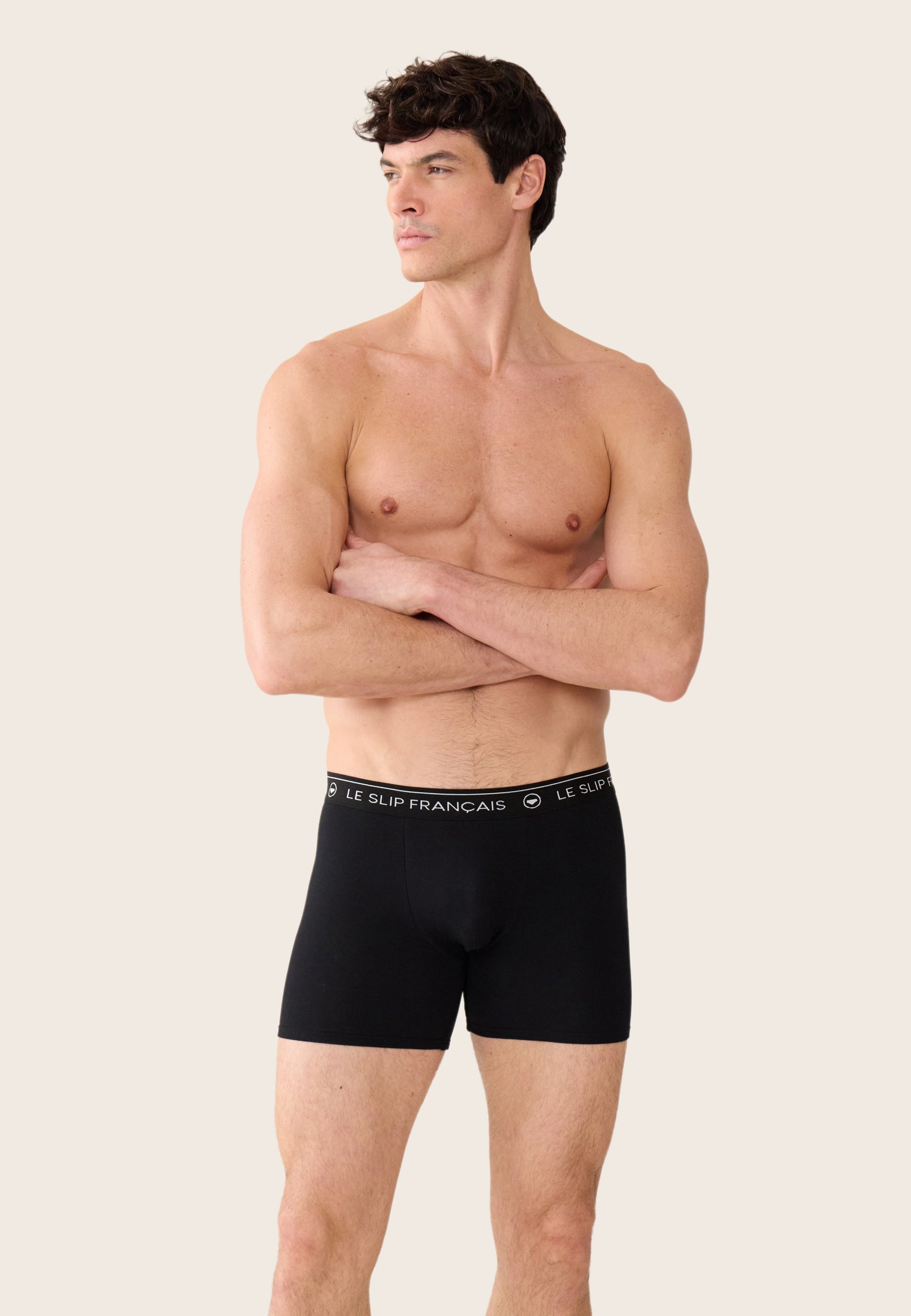 Boxer long noir en coton - Redoutable Long Noir - Le Slip Français -  2