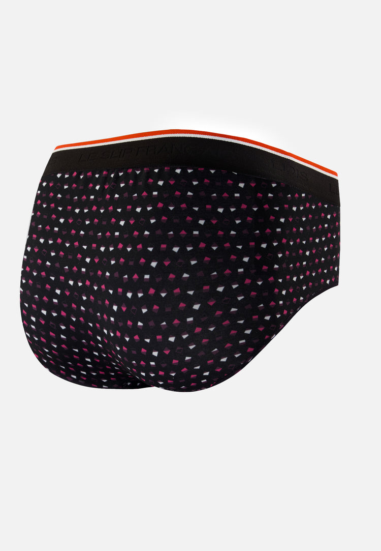 Slip noir à motif petit carré - Terrible Petits Carres Noir - Le Slip Français - 6