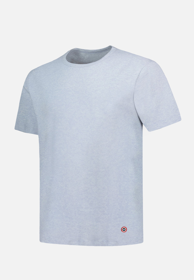 T-shirt à manches courtes bleu en coton - Formidable Bleu Ciel Chine - Le Slip Français - 9