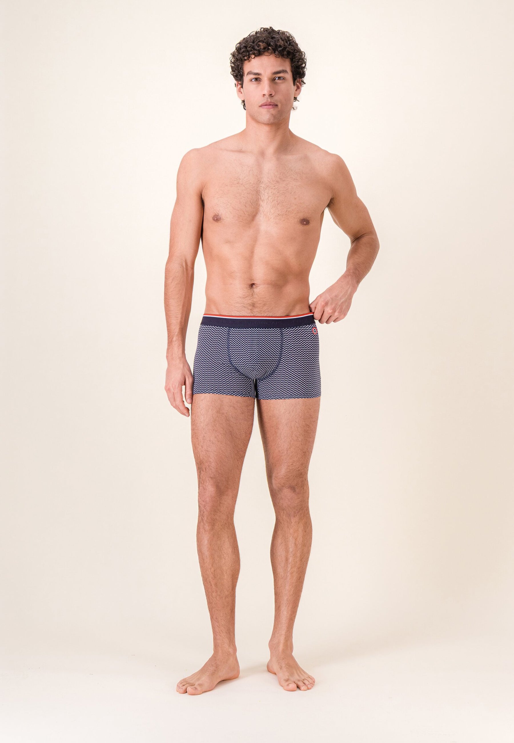 Boxer marinière bleu en coton - Marius Chevron - Le Slip Français -  2