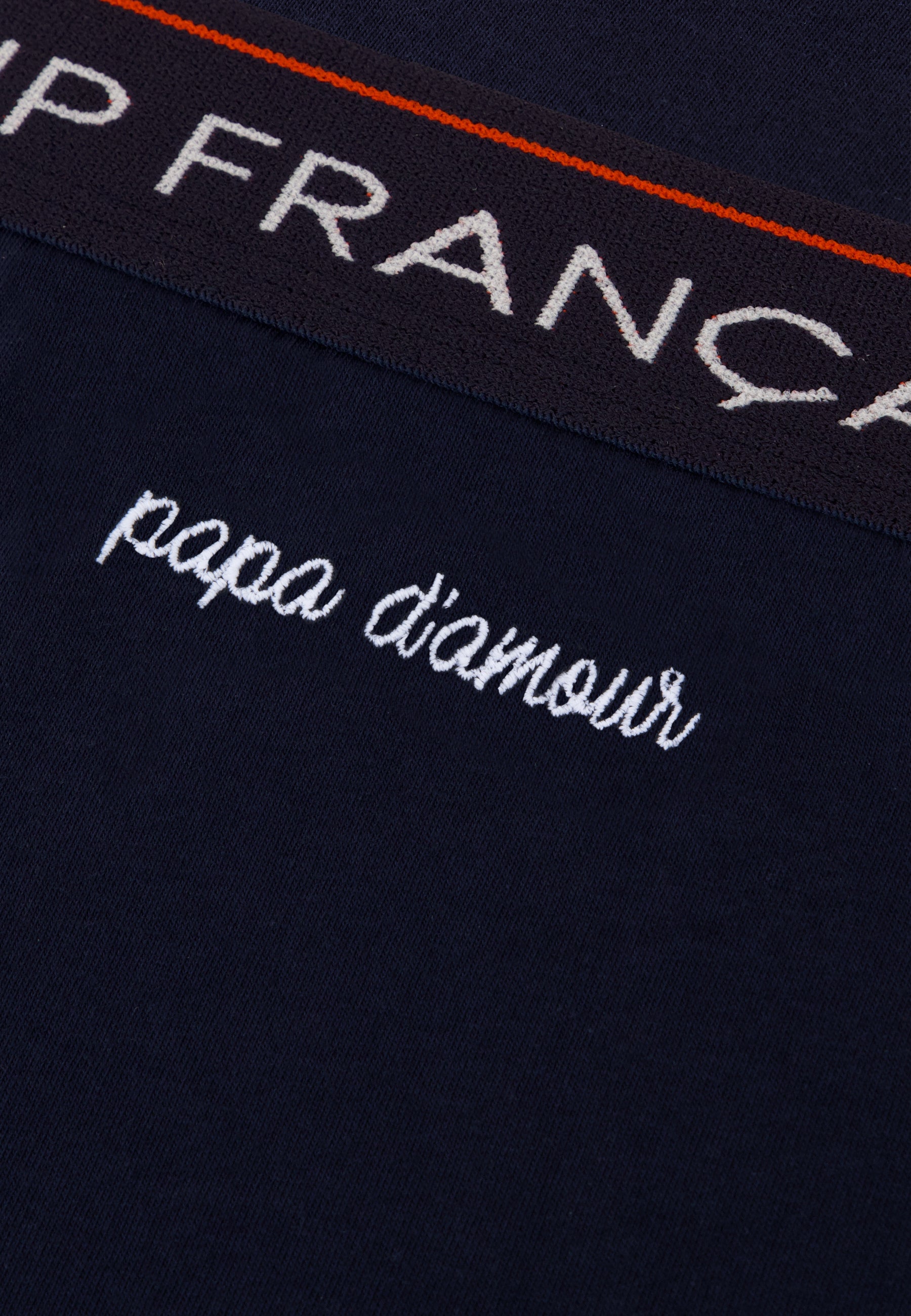 Short de pyjama en coton - Invincible Marine Brodé Papa D'Amour - Le Slip Français -  2