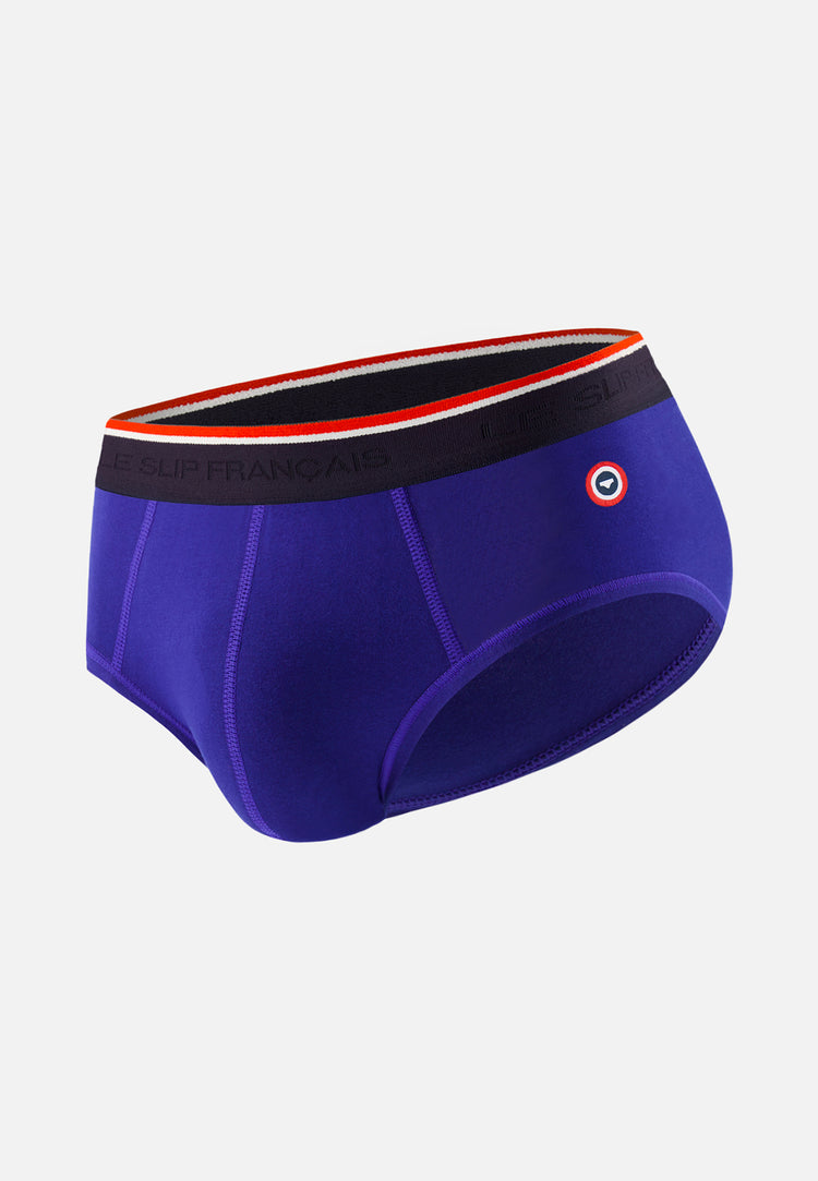 Slip bleu en coton avec cocarde - Terrible Indigo - Le Slip Français - 1