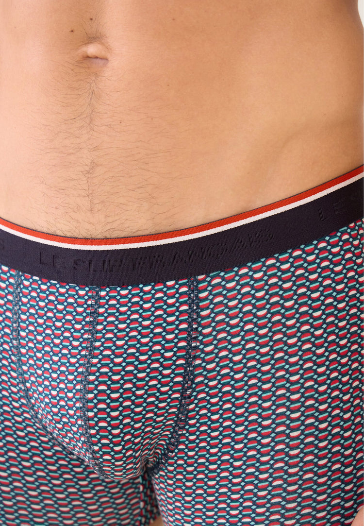 Boxer vert à motif cercle en coton - Marius Cercle Vert D'Eau - Le Slip Français - 4