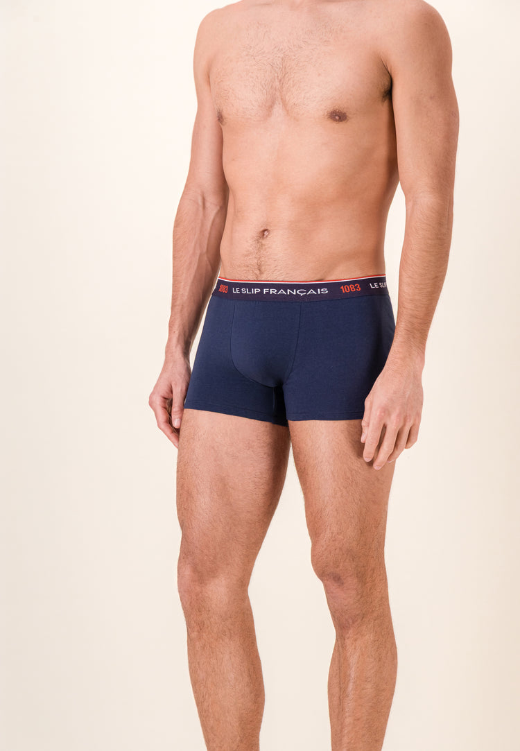 Boxer bleu marine en coton bio - Redoutable Marine - Collab 1083 - Le Slip Français - 2