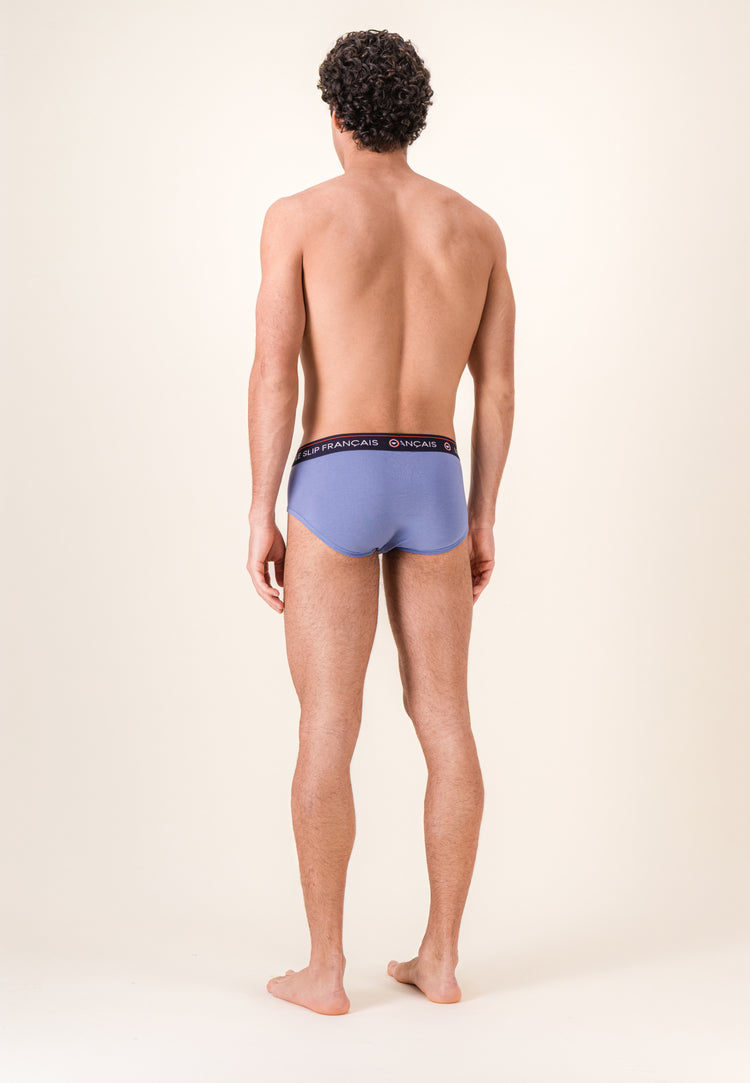 Slip bleu en coton - Intrépide Bleu Jean - Le Slip Français - 4