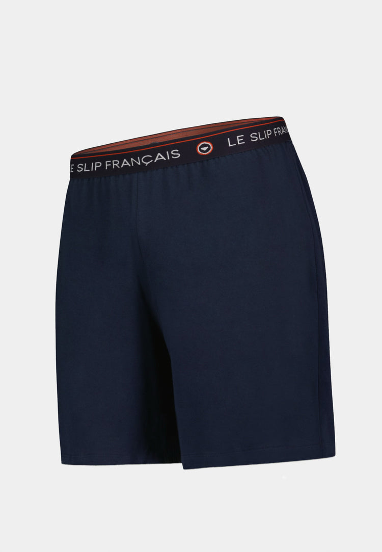 Bas de pyjama court bleu marine en coton - Invincible Marine - Le Slip Français - 3