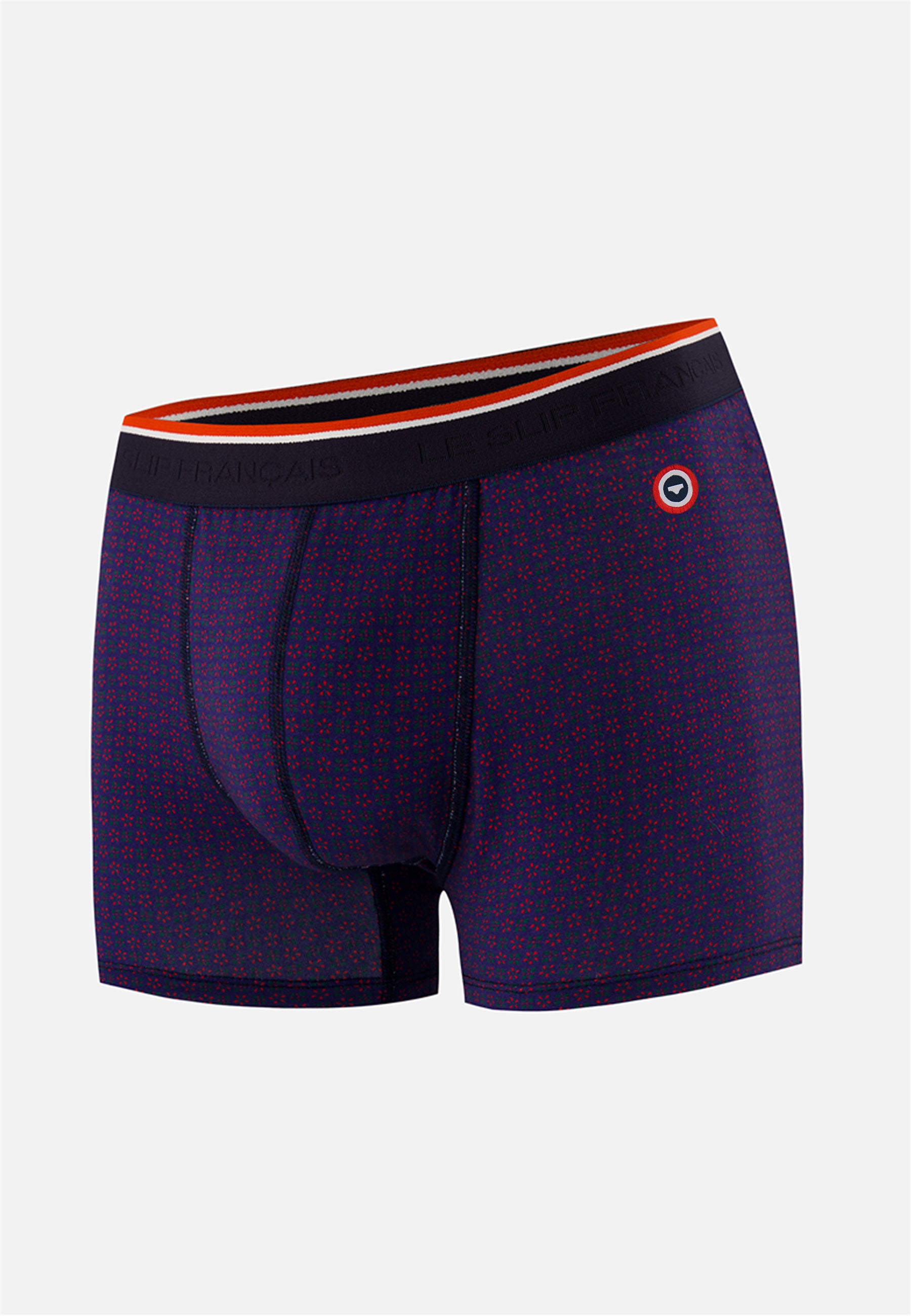 Boxer imprimé indigo en coton - Marius Kdo Indigo - Le Slip Français -  1