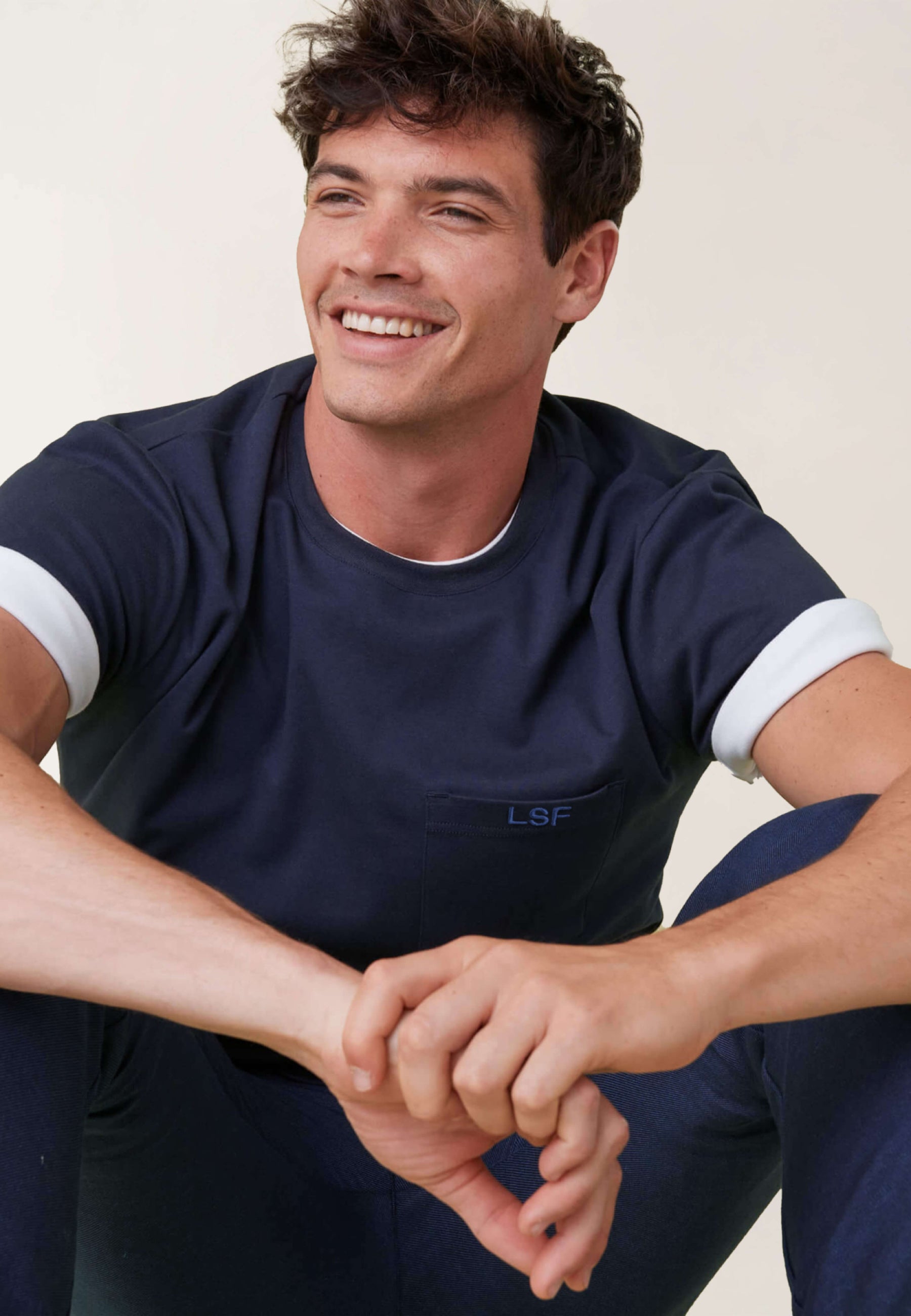 T-shirt en coton - Sasha Marine - Le Slip Français -  1