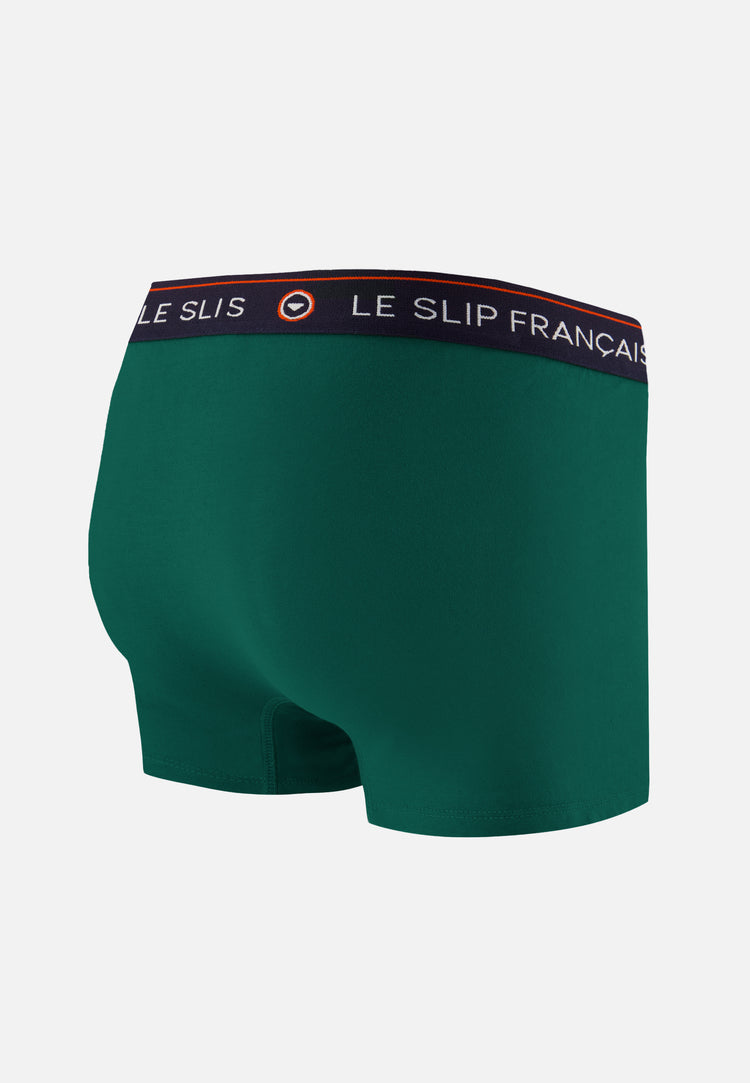 Boxer vert foncé en coton - Redoutable Vert Sapin Porte Bonheur - Le Slip Français - 6
