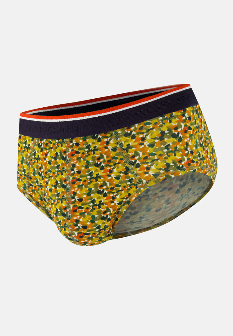 Slip jaune à motif confetti en coton - Terrible Confetti Jaune - Le Slip Français - 1
