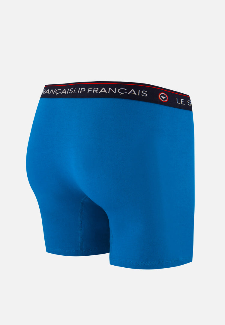 Boxer long en coton - Redoutable Long Bleu Turquoise - Le Slip Français - 7