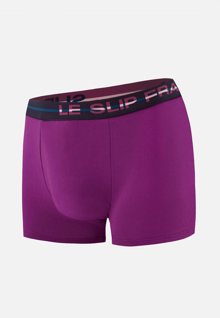 Boxer violet en coton - Redoutable Violet Profond - Le Slip Français - 1