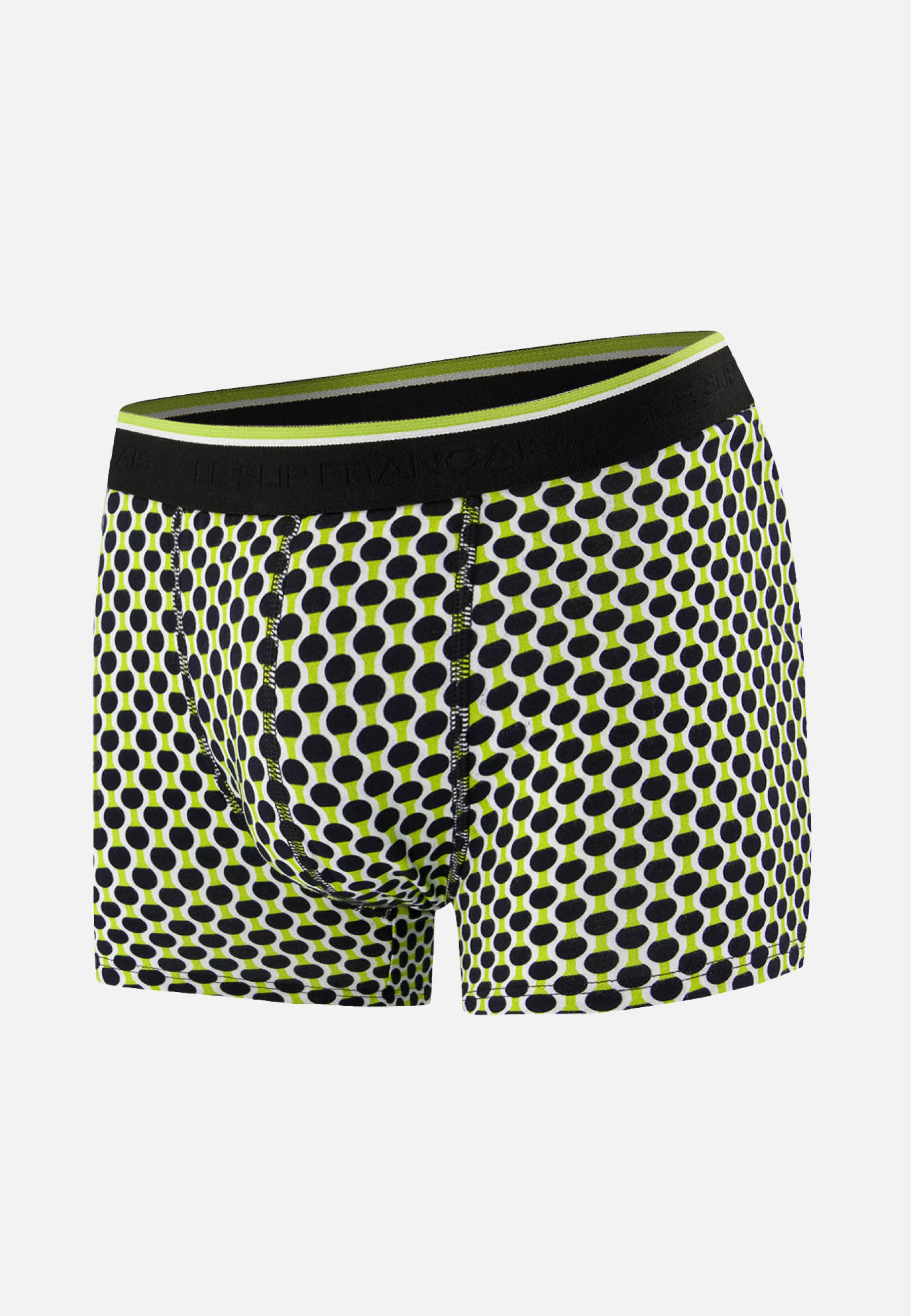 Boxer à motif raquettes jaune anis en coton - Marius Raquettes Jaune Anis - Le Slip Français -  1