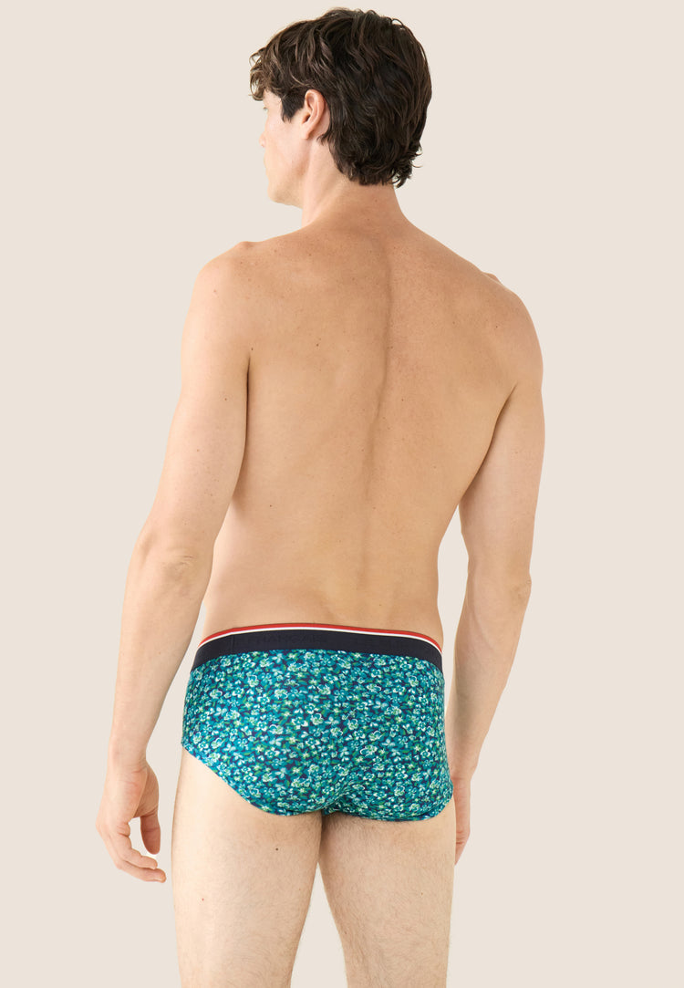 Slip en coton - Terrible Hibiscus Mint Green - Le Slip Français - 3