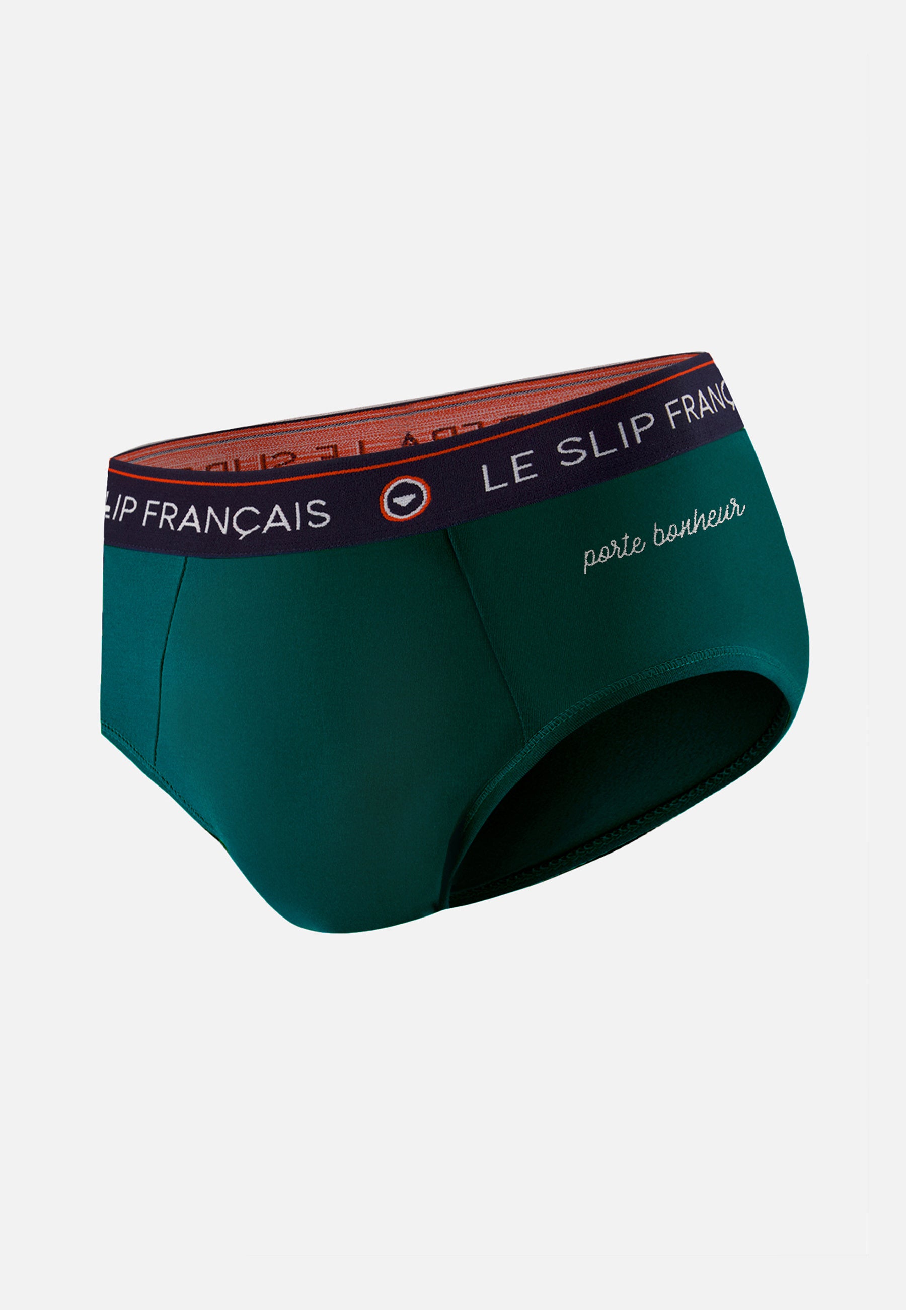 Slip vert sapin en coton - Intrepide Vert Sapin Porte Bonheur - Le Slip Français -  1