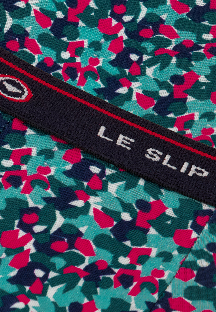 Boxer enfant vert à motif confetti en coton - Petit Joseph Confetti Vert D'Eau - Le Slip Français - 5