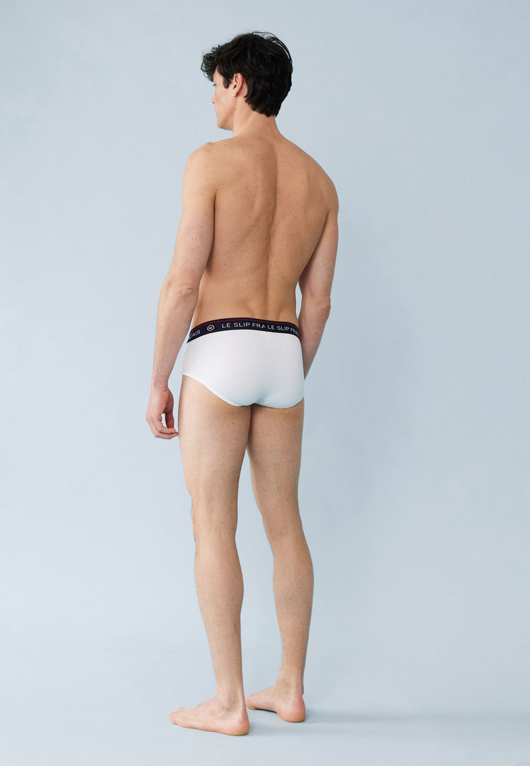 Slip blanc en coton - Intrépide Blanc Bûche de Noël - Le Slip Français - 6