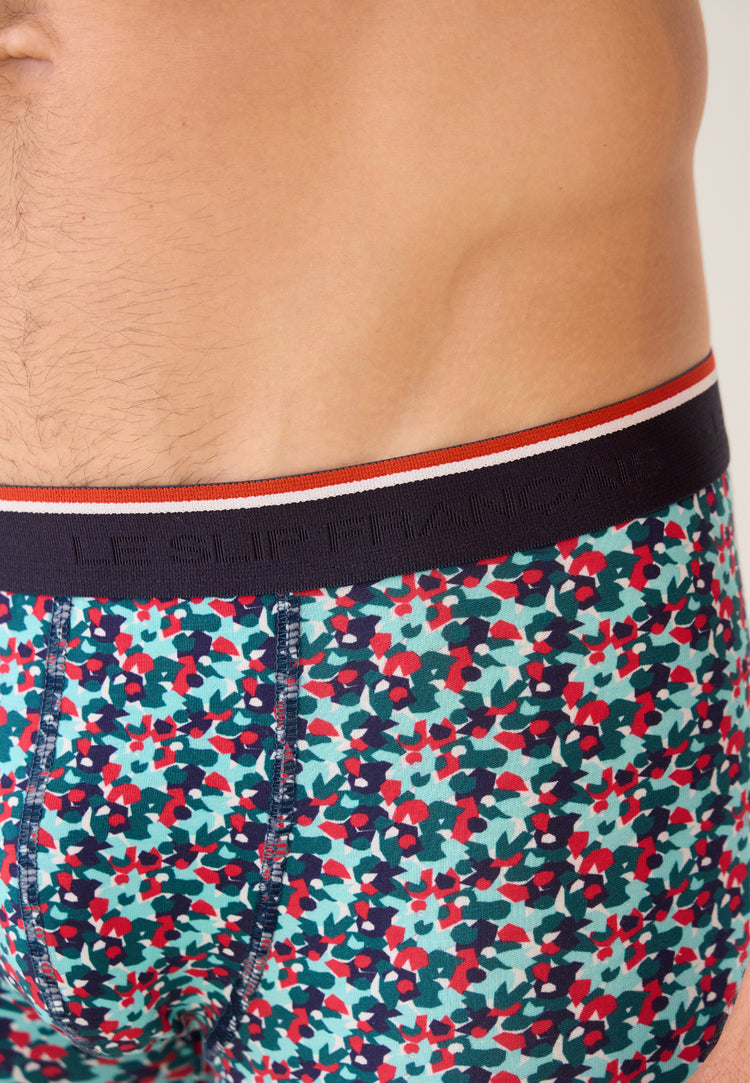 Boxer vert à motif confetti en coton - Marius Confetti Vert D'Eau - Le Slip Français - 4