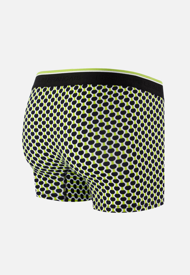 Boxer à motif raquettes jaune anis en coton - Marius Raquettes Jaune Anis - Le Slip Français - 6