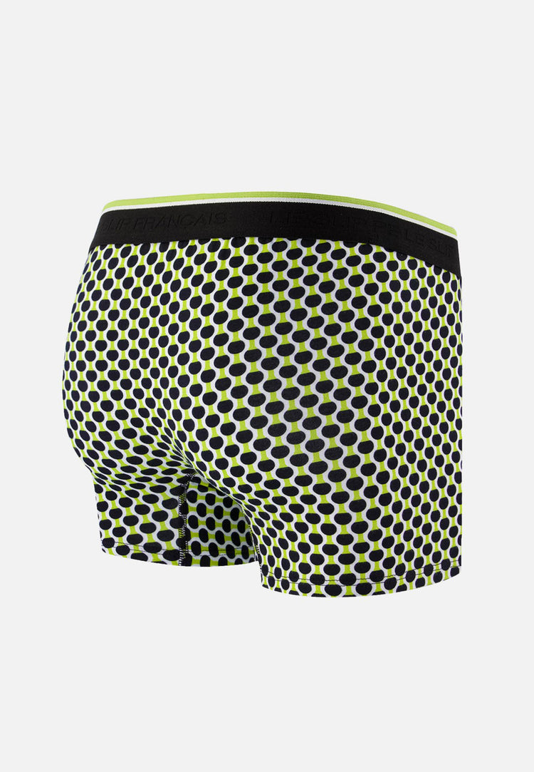 Boxer à motif raquettes jaune anis en coton - Marius Raquettes Jaune Anis - Le Slip Français - 6