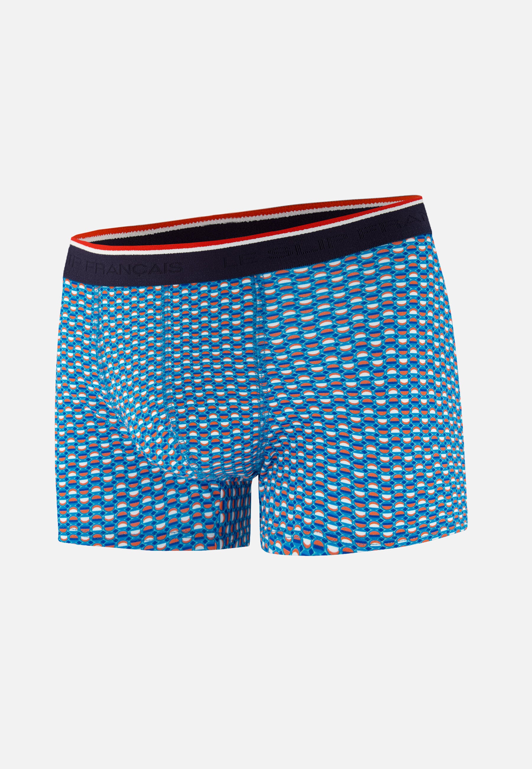Boxer vert à motif cercle en coton - Marius Cercle Vert Azur - Le Slip Français -  1