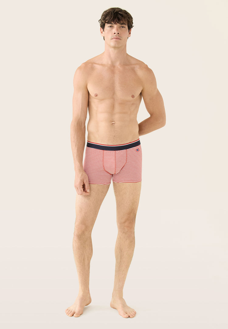 Boxer marinière rouge en coton - Marius Mariniere Rouge - Le Slip Français - 5