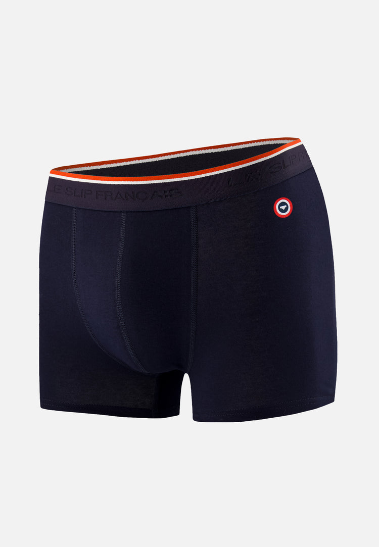 Boxer bleu marine en coton avec cocarde - Marius Marine - Le Slip Français - 1