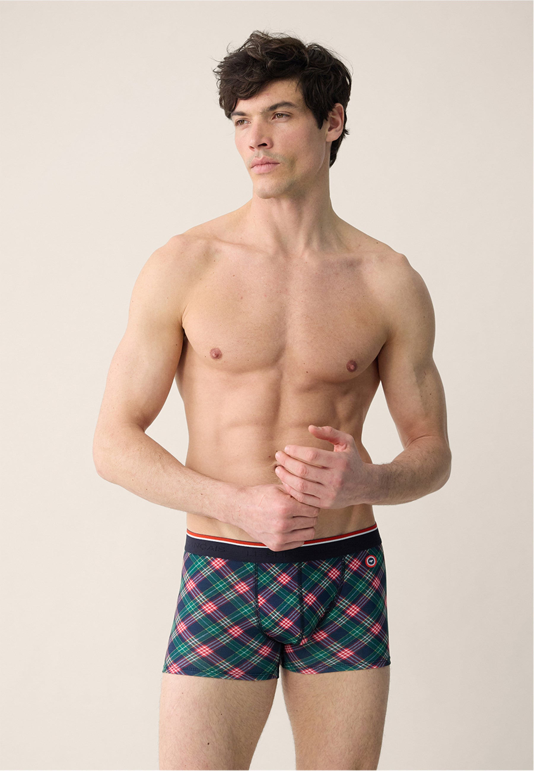 Boxer vert sapin imprimé carreaux tartan - Marius Carreaux Vert Sapin - Le Slip Français -  2