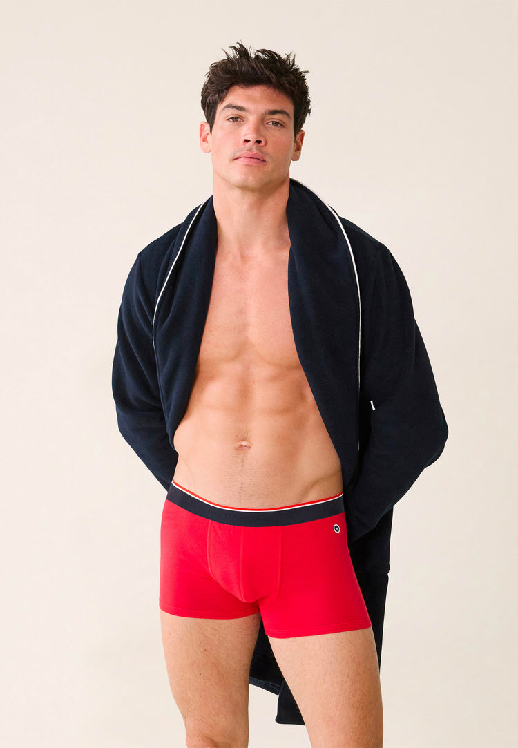 Boxer rouge en coton avec cocarde - Marius Rouge - Le Slip Français - 3