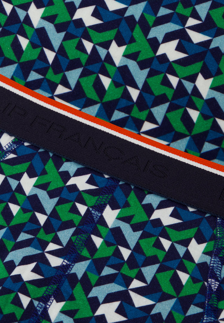 Slip imprimé mosaïque indigo en coton - Terrible Mosaique Indigo - Le Slip Français - 7