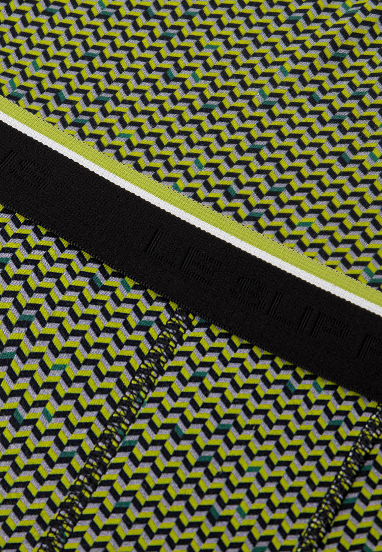 Boxer long à motif chevron jaune anis en coton - Michel Chevron Jaune Anis - Le Slip Français - 6