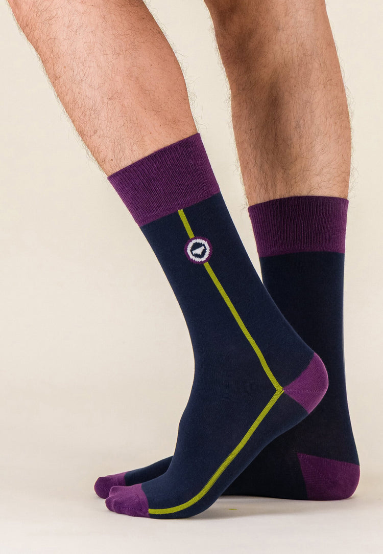 Chaussettes mi-hautes en coton - Lucas Verti Vert Acidulé - Le Slip Français - 2