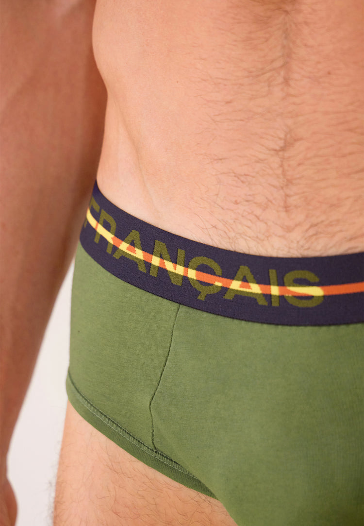 Slip vert en coton - Intrépide Kaki Veronese - Le Slip Français - 4