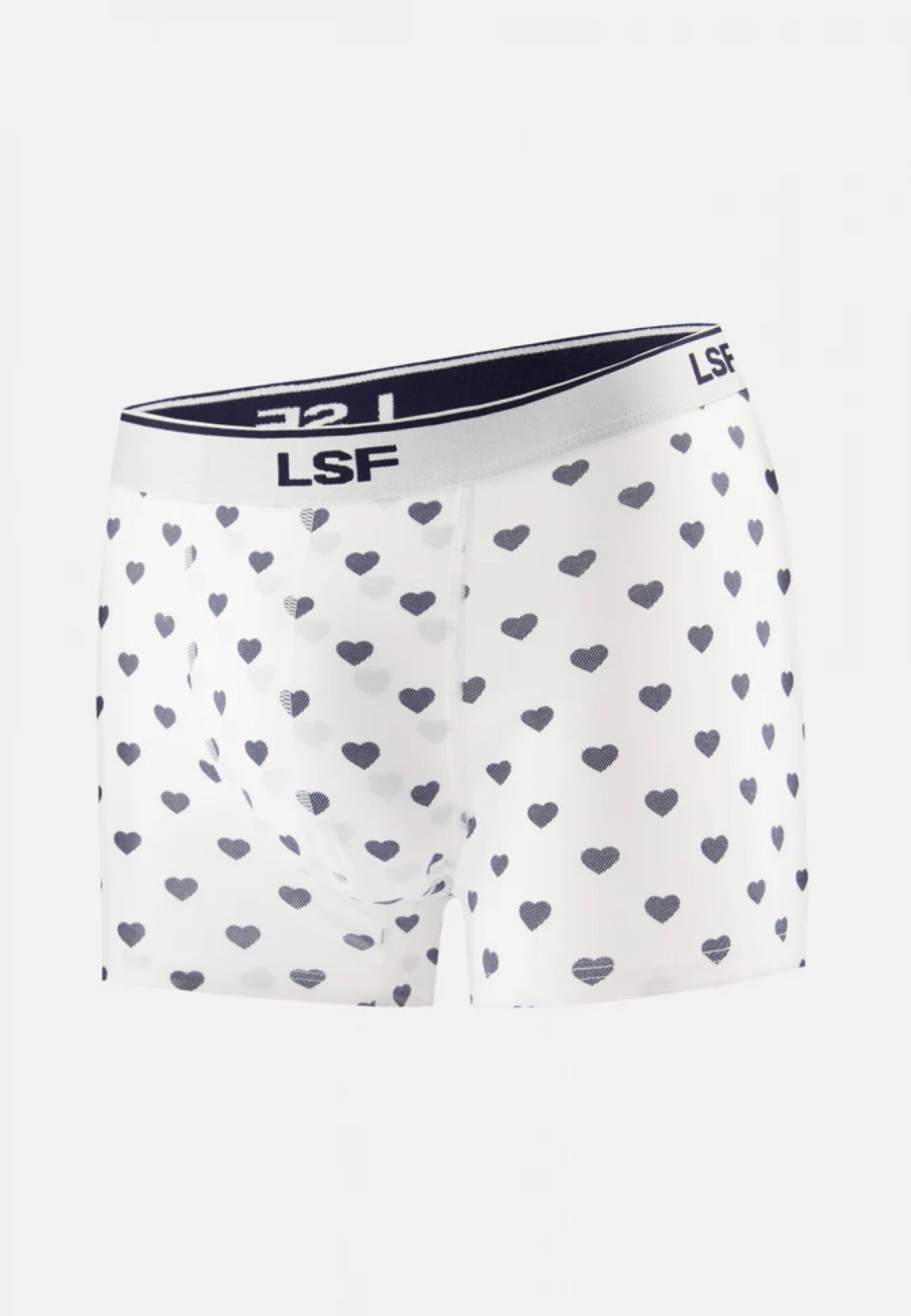 Boxer à coeur bleu marine en coton - Marius Petit Coeur Marine - Le Slip Français -  1