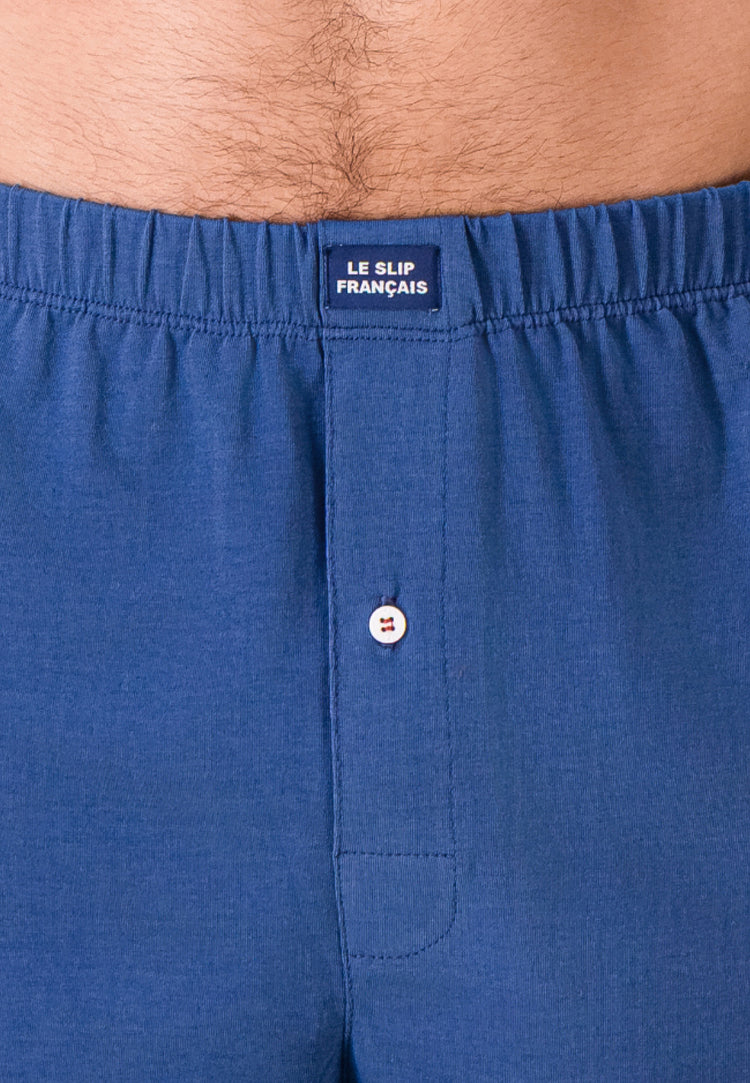 Caleçon bleu en jersey de coton - Fredo Bleu Acier - Le Slip Français - 5