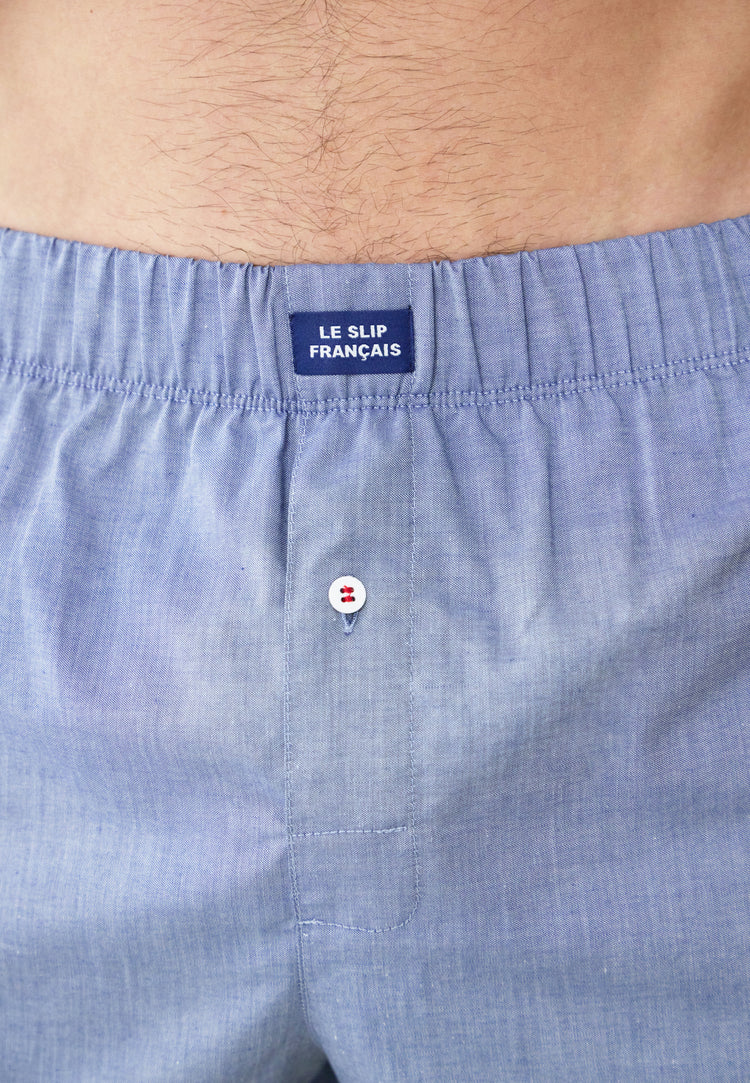 Caleçon bleu jean en coton - Jacques Chambray - Le Slip Français - 4