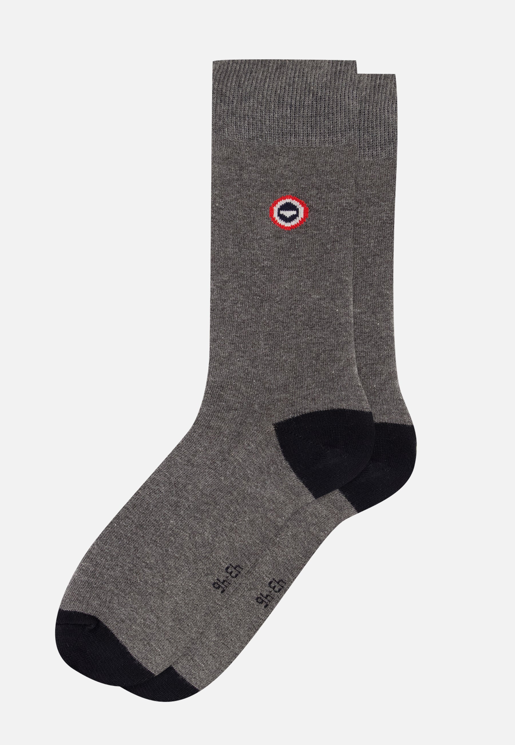 Chaussettes mi-hautes anthracite et noires fantaisie - Robuste Gris Anthracite Noir - Le Slip Français -  1
