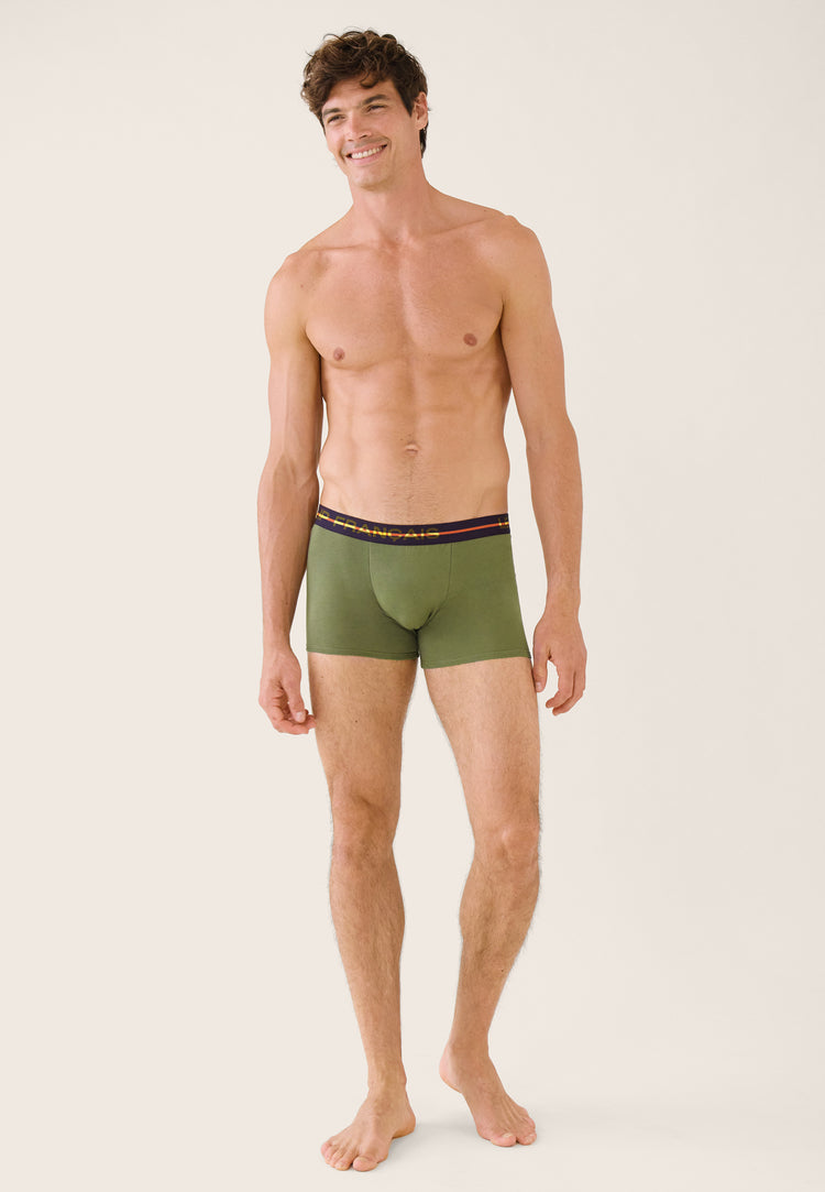 Boxer vert en coton - Redoutable Kaki Veronese - Le Slip Français - 5