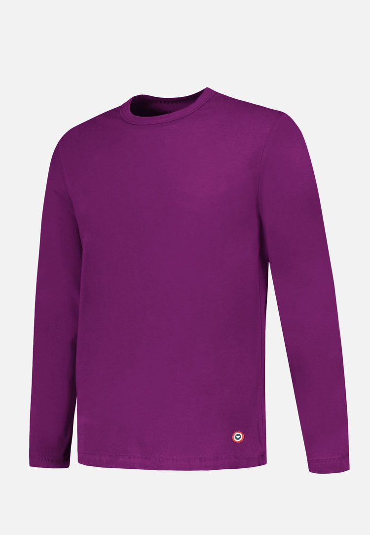 T-shirt à manches longues violet en coton - Superbe Violet Profond - Le Slip Français - 1